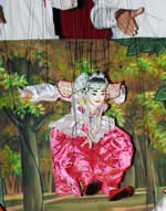Puppets performance at Nanda Restaurant, Bagan